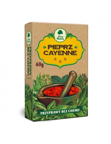 Przyprawa Pieprz cayenne mielony 60g Dary Natury