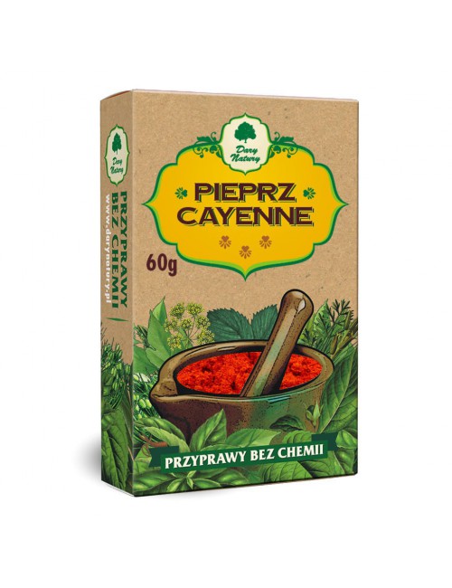 Przyprawa Pieprz cayenne mielony 60g Dary Natury