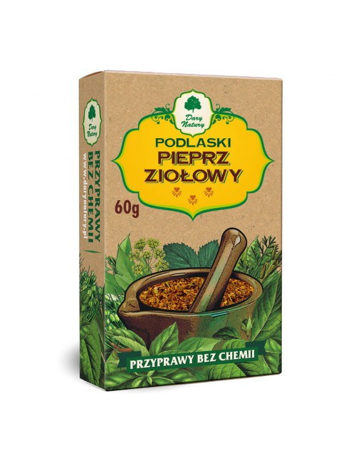 Przyprawa Pieprz ziołowy mielony 60g Dary Natury