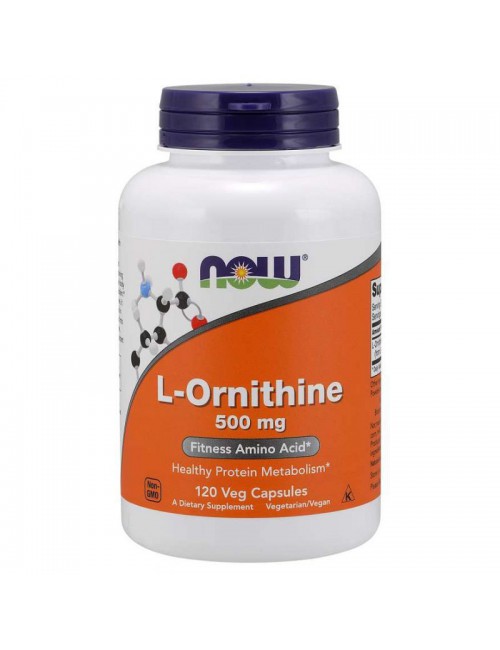 L-Ornityna (L-Ornithine) 500mg 120kaps Now Foods
