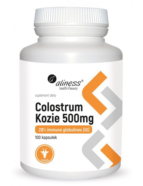 Kolostrum kozie (bioaktywna siara kozia) 500mg 100kaps Aliness