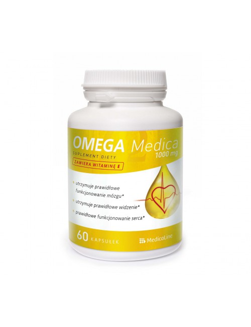 Omega-3 olej rybi EPA 360mg DHA 240mg z wit. E 1000mg 90kaps Aliness