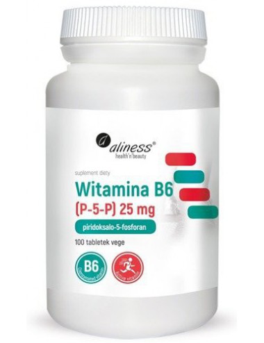 Witamina B6 25mg (P-5-P) 100tabl Aliness