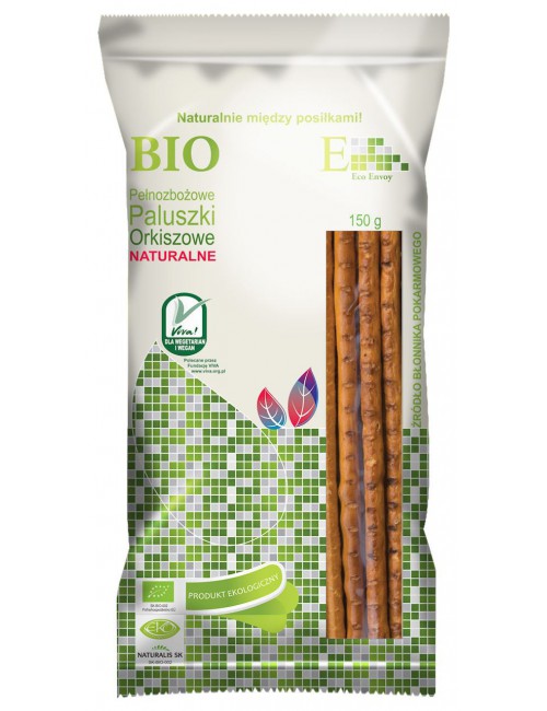 Paluszki orkiszowe pełnoziarniste naturalne bez soli BIO 150g Enovy