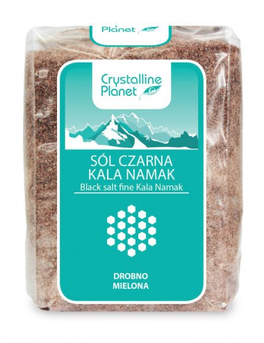 Sól czarna Kala Namak drobno mielona 600g Crystalline