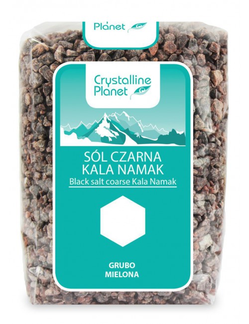 Sól czarna Kala Namak grubo mielona 600g Crystalline