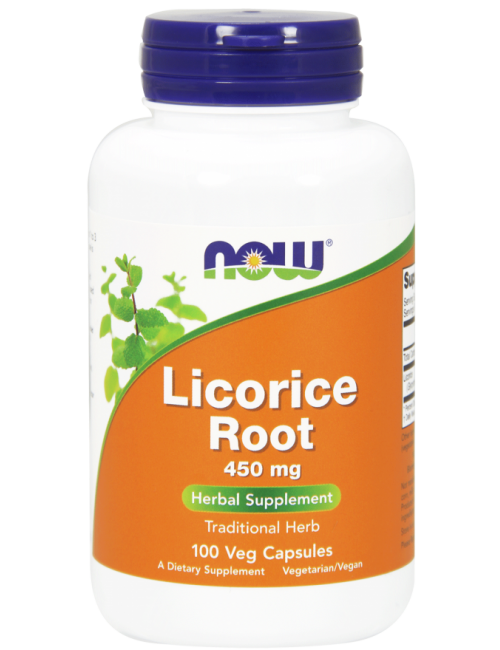 Lukrecja korzeń (Licorice Root) 450mg 100kaps Now Foods