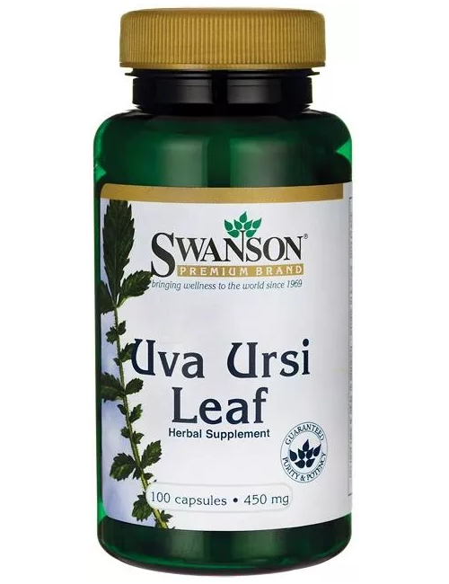 Mącznica lekarska Uva Ursi liść 450mg 100kaps Swanson