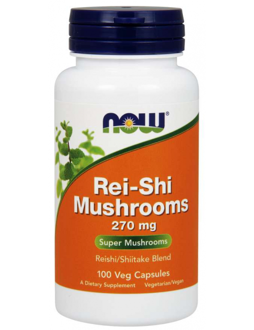 Rei-Shi Mushrooms (grzyby Reishi i Shitake) 270mg 100kaps Now Foods