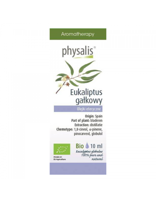 OLEJEK ETERYCZNY EUKALIPTUS GAŁKOWY BIO 10 ml - PHYSALIS