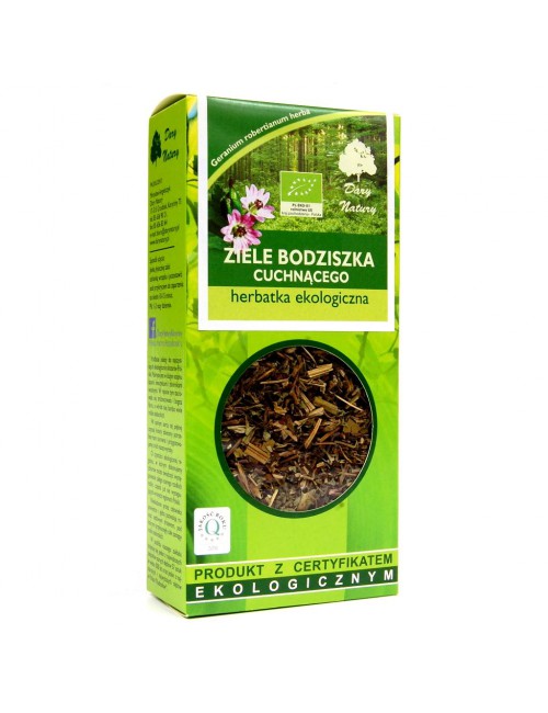 Bodziszek cuchnący ziele (Geranium robertianum, anginka) EKO 25g Dary Natury