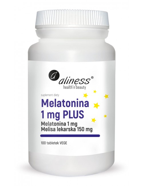 Melatonina 1mg PLUS 100tabl vege Aliness