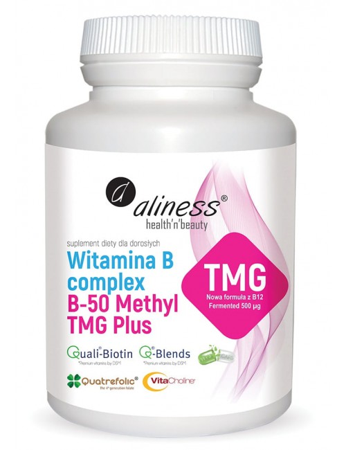 Witamina B Complex B-50 Methyl TMG PLUS 100kaps Aliness