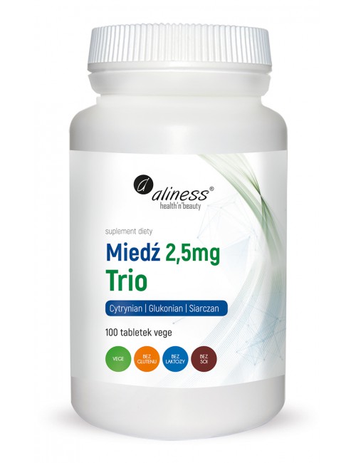 Miedź trio 2,5mg 100tabl Aliness