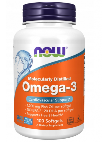 Omega-3 Moleculary 1000mg 100kaps Now Foods