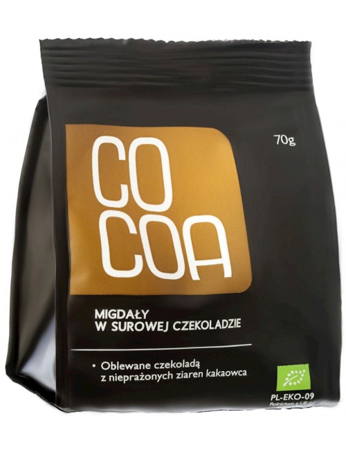 MIGDAŁY W SUROWEJ CZEKOLADZIE BIO 70 g - COCOA