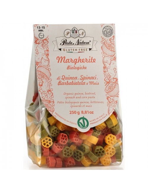 Makaron 3-kolorowy Margherite bezglutenowy BIO 250g Pasta Natura