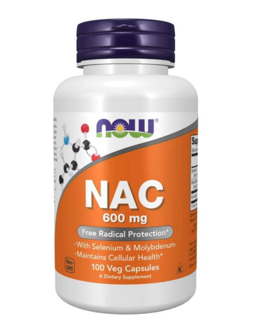 NAC N-Acetylocysteina 600mg 100kaps Now Foods