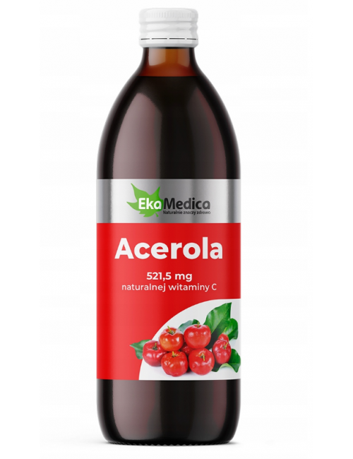 Acerola 0,5l  Eka Medica - 521,5mg naturalnej witaminy C