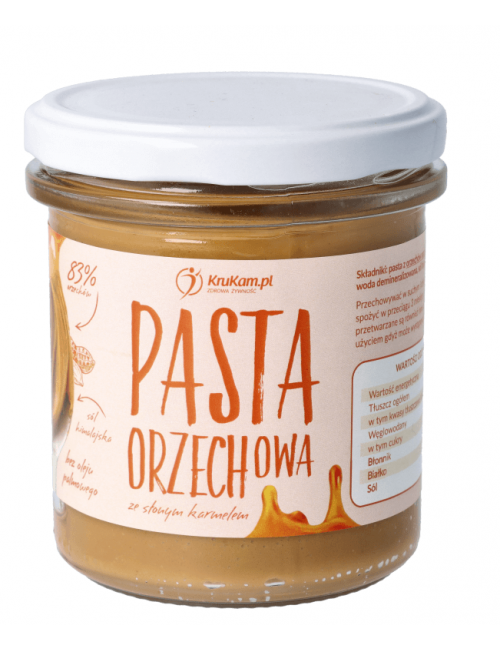 Pasta orzechowa ze słonym karmelem 300g KruKam