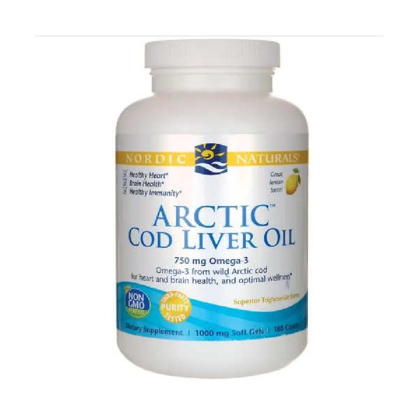 Arctic Cod Liver lemon 750mg 90kaps Nordic Naturals