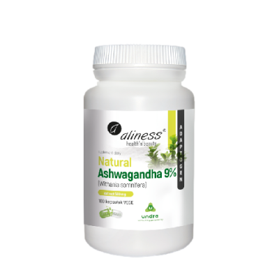 Ashwagandha naturalna 590mg 9% 100kaps Aliness