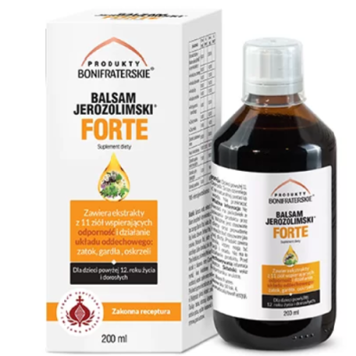 Balsam Jerozolimski Forte 200ml Produkty Bonifraterskie