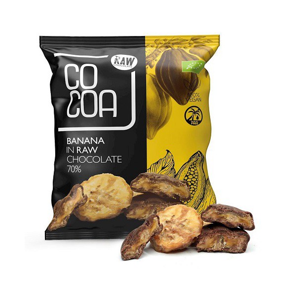 Banany w czekoladzie 70% BIO 70g Cocoa