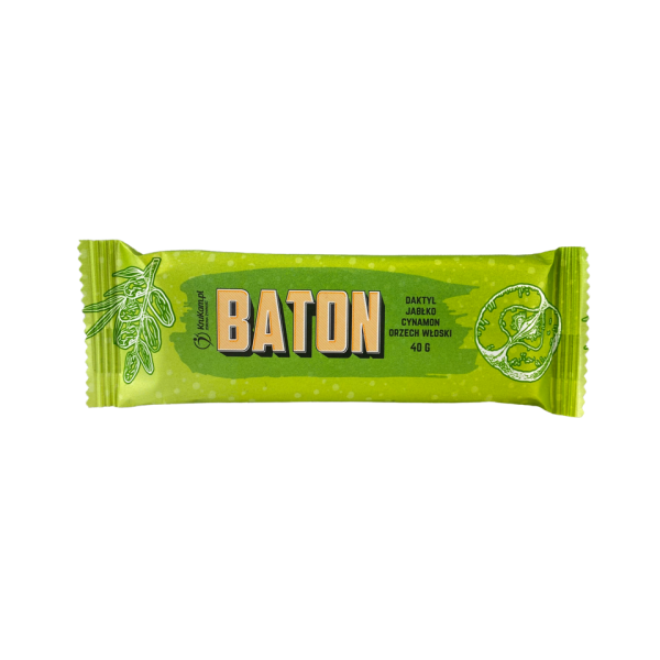 Baton (daktyl, jabłko, cynamon, orzech włoski) 40g KruKam