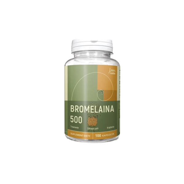 Bromelaina (ekstrakt z ananasa) 500mg 100kaps Nanga