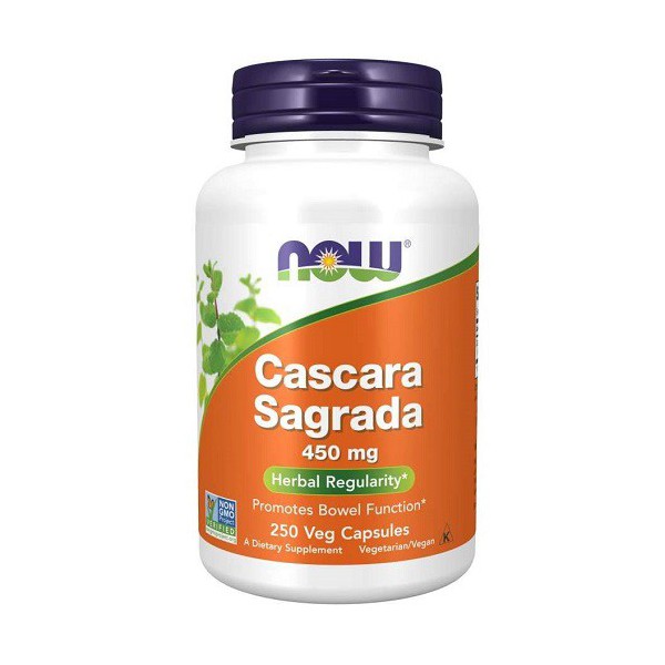 Cascara Sagrada (szakłak) 450mg 250kaps Now Foods