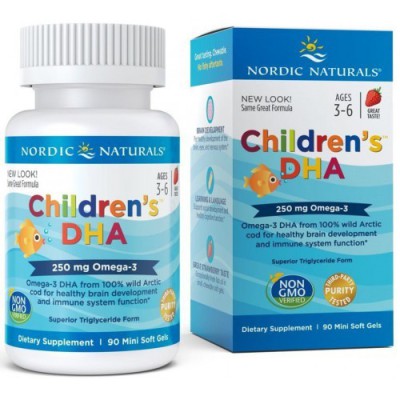 Children's DHA 250mg Strawberry 90kaps Nordic Naturals