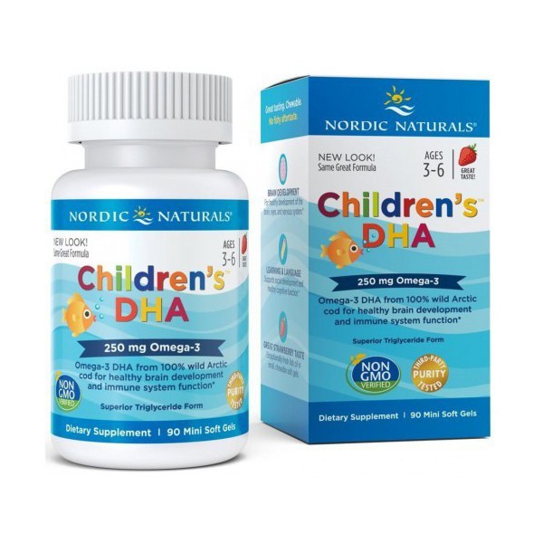 Children's DHA 250mg Strawberry 90kaps Nordic Naturals