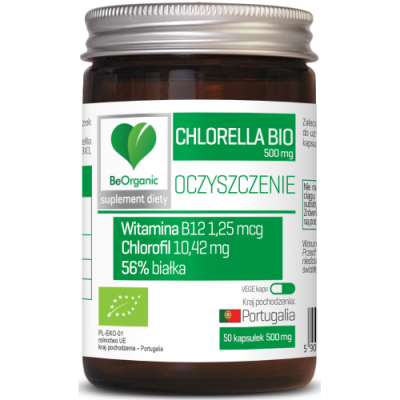 Chlorella BIO 500mg 50kaps BeOrganic