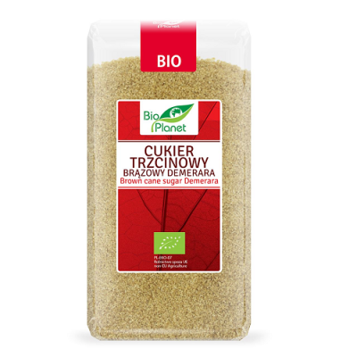 Cukier trzcinowy brązowy demerara BIO 500g Bio Planet