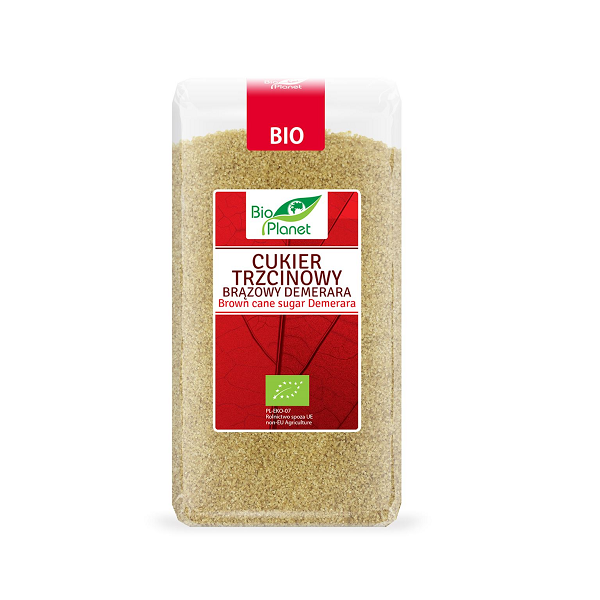 Cukier trzcinowy brązowy demerara BIO 500g Bio Planet