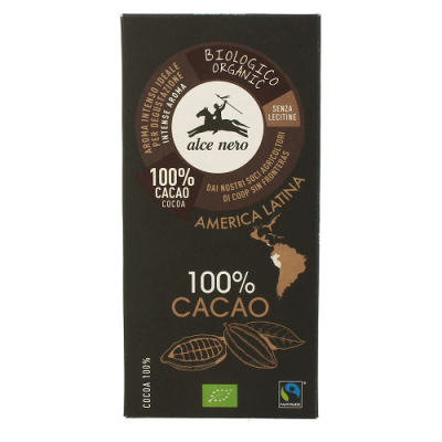 Czekolada gorzka 100% klasyczna BIO 50g Alce Nero