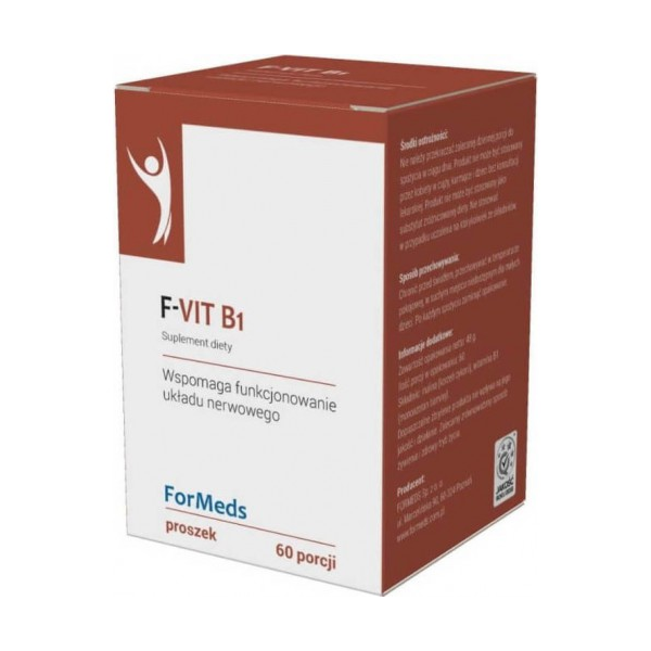 F-VIT B1 Witamina B1 Tiamina 50mg 60 porcji 48g ForMeds