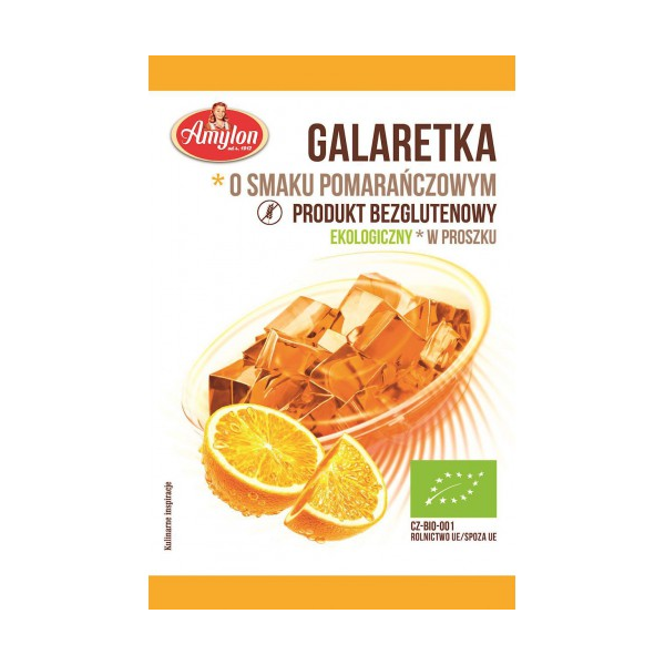 Galaretka o smaku pomarańczowym bez glutenu 40g Amylon