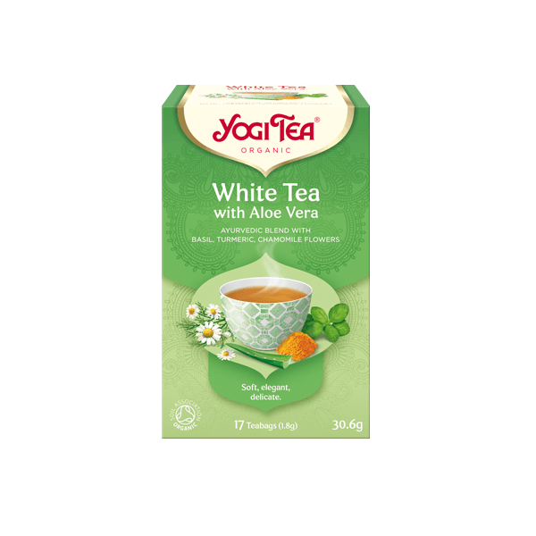 HERBATA BIAŁA Z ALOESEM (WHITE TEA WITH ALOE VERA) BIO (17 x 1,8 g) 30,6 g - YOGI TEA