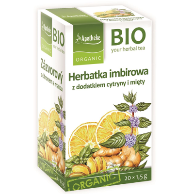 HERBATKA IMBIR - POMARAŃCZA BIO (20 x 1,5 g) 30 g - APOTHEKE