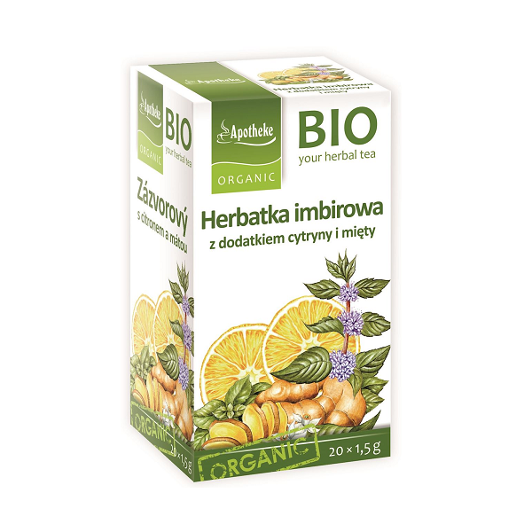 HERBATKA IMBIR - POMARAŃCZA BIO (20 x 1,5 g) 30 g - APOTHEKE