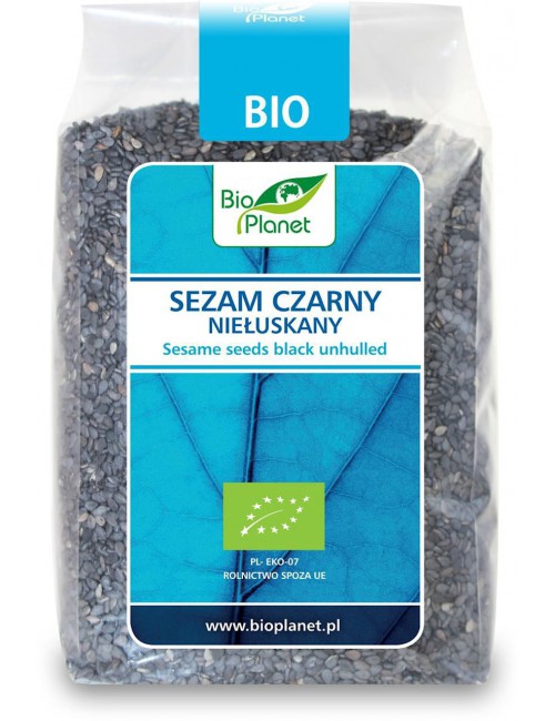 SEZAM CZARNY NIEŁUSKANY BIO 250 g - BIO PLANET