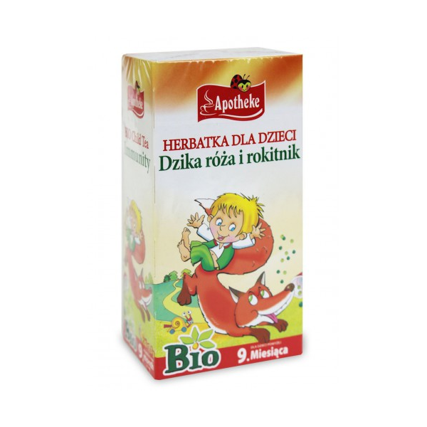 Herbatka dla dzieci dzika róża i rokitnik BIO (20x1,5g) Apotheke