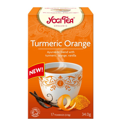 HERBATKA KURKUMA POMARAŃCZA (TURMERIC ORANGE) BIO (17 x 2 g) 34 g - YOGI TEA