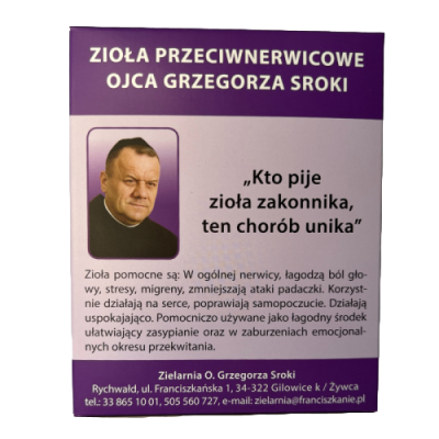 Zioła przeciwnerwicowe Ojca  Grzegorza Sroki