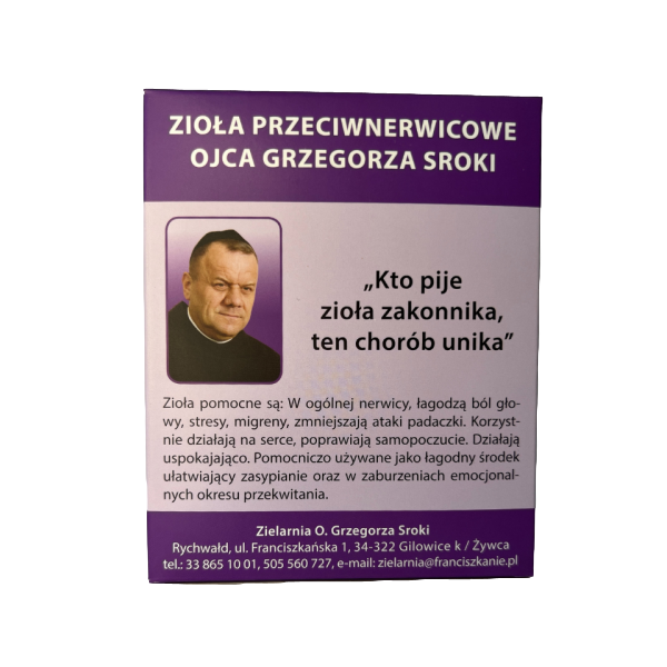 Zioła przeciwnerwicowe Ojca  Grzegorza Sroki