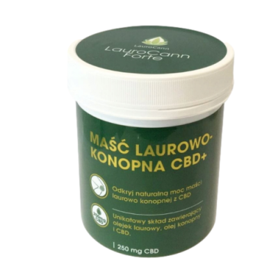 LauroCann Maść konopna 20% CBD z olejem laurowym 250ml słoik