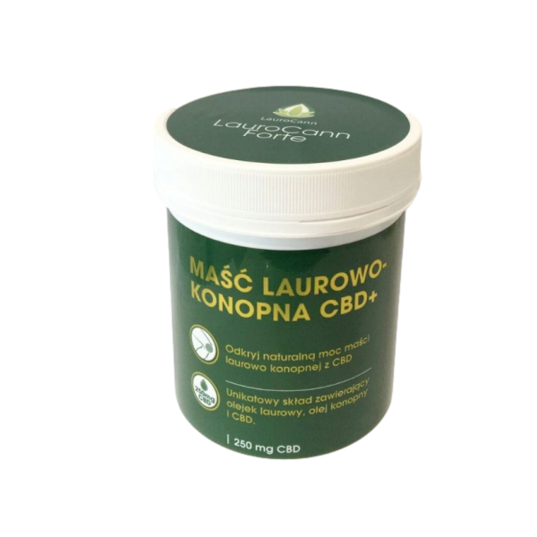 LauroCann Maść konopna 20% CBD z olejem laurowym 250ml słoik