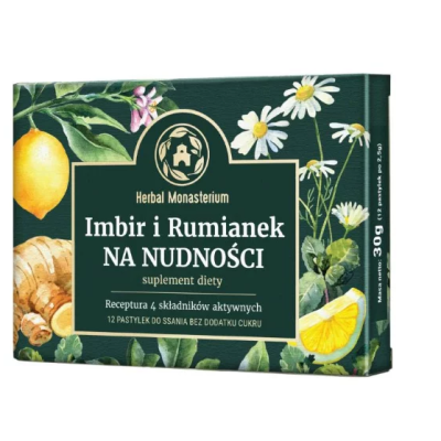 Imbir i Rumianek NA NUDNOŚCI 12past Herbal Pharmaceuticals